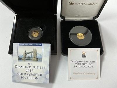 Lot 600 - 2012 QEII Diamond Jubilee Gold Proof Quarter...