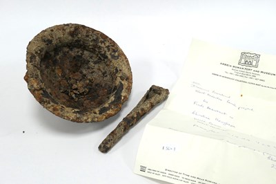 Lot 1232 - An Anglo Saxon Shield Boss (Umbo), in iron, of...