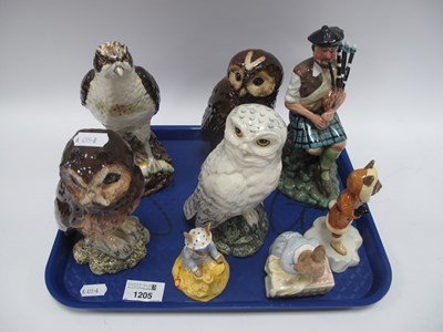 Lot 1205 - Eight Royal Doulton porcelain figures,...