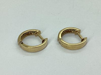 Lot 75 - A Pair of Dainty 9ct Gold Diamond Pavé Set...