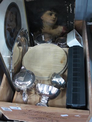 Lot 1412 - Plated Surround to Bread Board, hotel plate,...