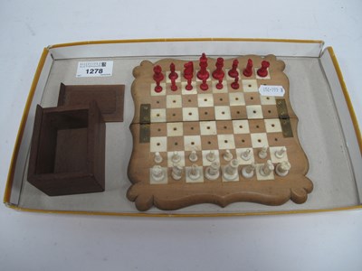 Lot 1278 - Travelling Chess Set, circa 1900, probably...