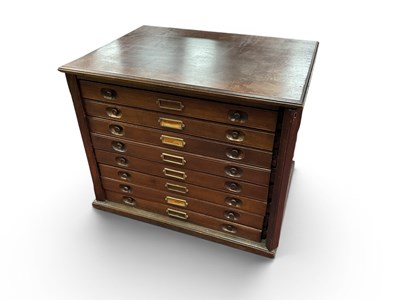 Lot 1469 - A XX Century Mahogany? Specimen Cabinet, with...