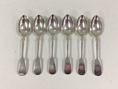Lot 33 - A Set of Six Hallmarked Silver Fiddle Pattern...