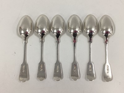 Lot 33 - A Set of Six Hallmarked Silver Fiddle Pattern...