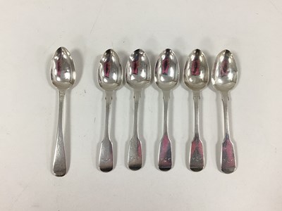 Lot 35 - A Set of Five Hallmarked Silver Fiddle Pattern...