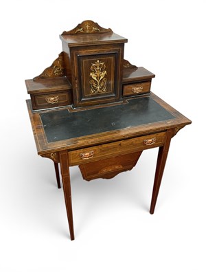 Lot 1494 - An Early XX Century Rosewood Inlaid Ladies...