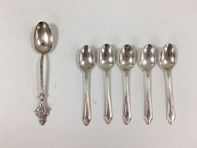 Lot 14 - A Set of Five Hallmarked Silver Coffee Spoons,...