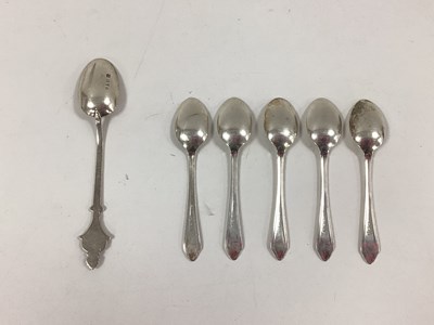 Lot 14 - A Set of Five Hallmarked Silver Coffee Spoons,...