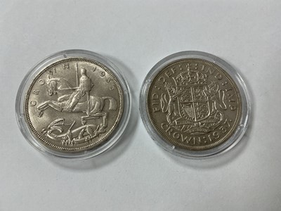 Lot 550 - 1935 George V Silver Crown, together with a...