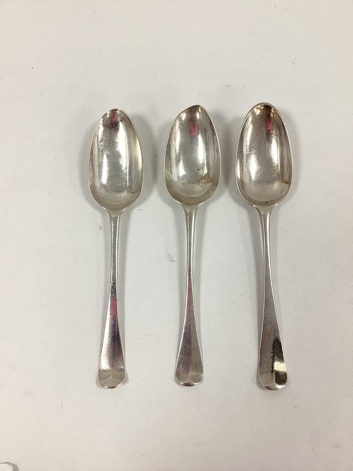 Lot 19 - Three Bottom Struck Georgian Hallmarked Silver...
