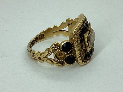Lot 48 - A Georgian 18ct Gold Mourning Ring, the...