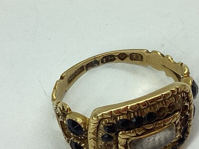 Lot 48 - A Georgian 18ct Gold Mourning Ring, the...