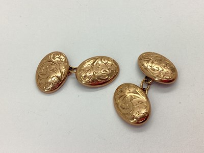 Lot 180 - A Pair of Chester Hallmarked 9ct Gold...