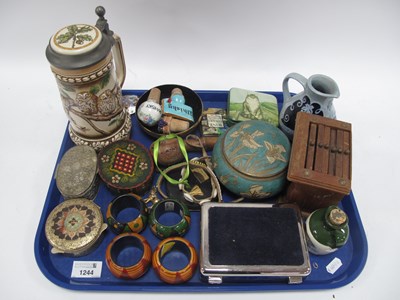 Lot 1244 - West German 'Owl Tankard', Decorative Boxes...