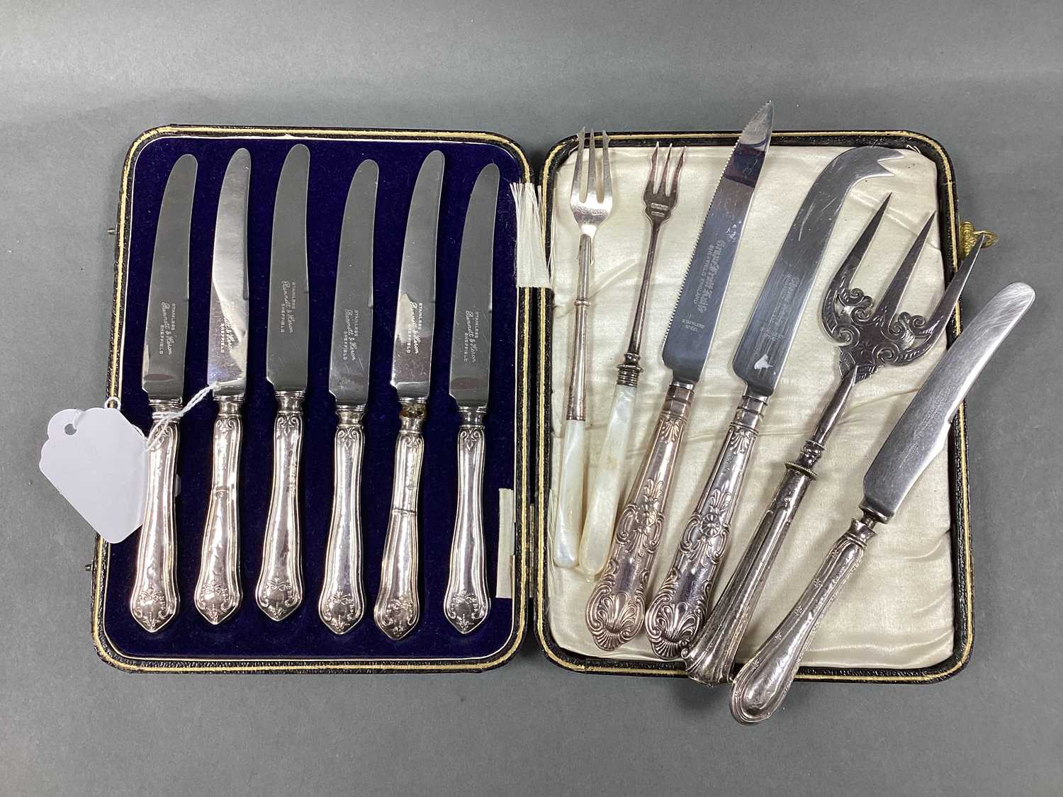 Lot 46 - Hallmarked Silver Handled Tea Knives, together...