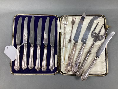 Lot 46 - Hallmarked Silver Handled Tea Knives, together...
