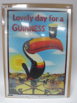 Lot 1189 - 'Guinness' Hologram Effect Pelican Poster,...
