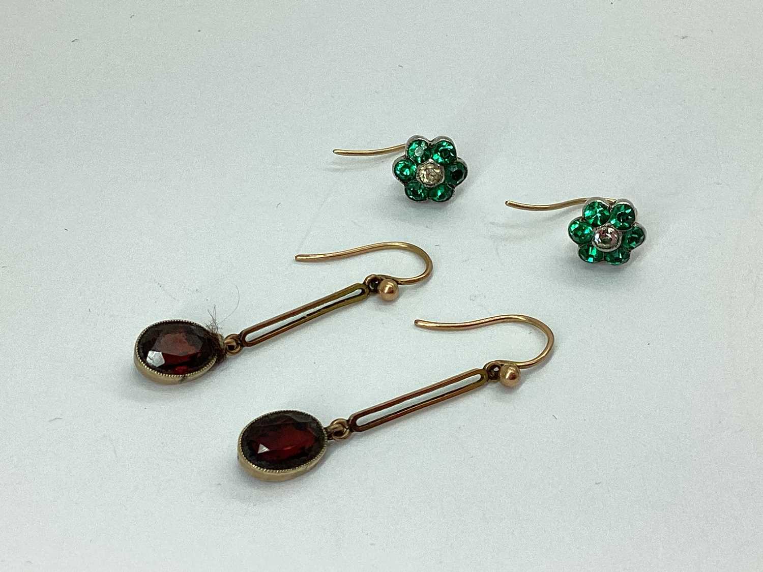 Lot 78 - A Pair of Vintage Single Stone Drop Earrings,...