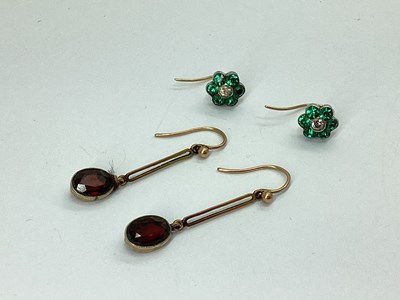 Lot 78 - A Pair of Vintage Single Stone Drop Earrings,...