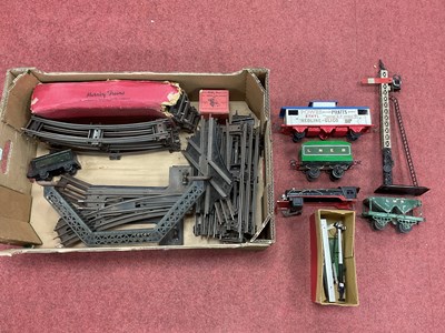 Lot 350 - A Box of Tinplate 0 Gauge by Hornby and Others,...