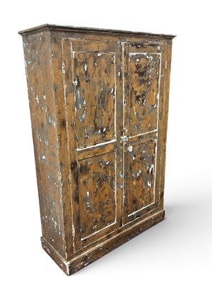 Lot 1481 - Painted Pine Storage Unit, circa early XX...