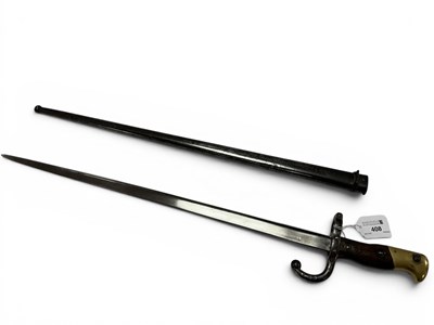 Lot 408 - XIX Century French Model 1874 Gras Bayonet and...