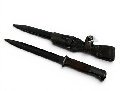 Lot 375 - WWII German Third Reich K98 Bayonet, Scabbard...
