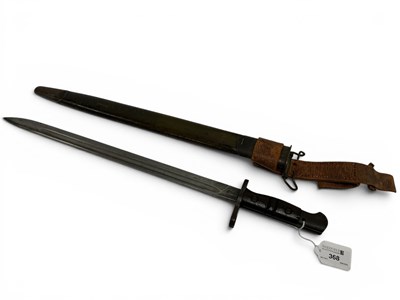 Lot 368 - WWI American M1917 Bayonet, Scabbard and Frog,...