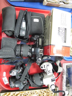 Lot 1358 - Canon camera collection, including two EOS 500,...