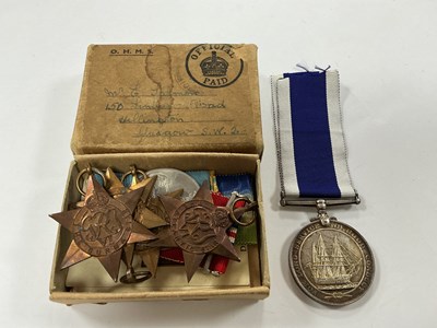 Lot 576 - WWII Royal Navy Medal Group with Box and...