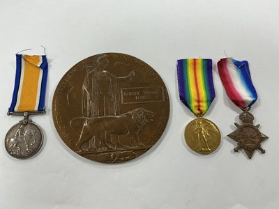Lot 596 - WWI Northumberland Fusiliers Casualty Medal...