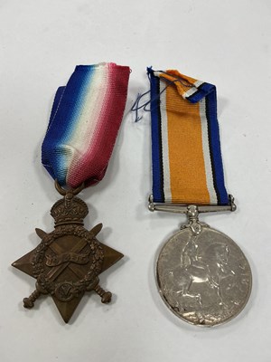 Lot 589 - WWI Army Service Corps Medal Duo, comprising...