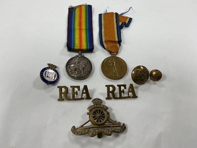 Lot 583 - WWI Royal Artillery Medal Duo, comprising...