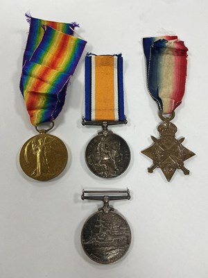 Lot 593 - WWI Royal Naval Reserve Medal Group,...