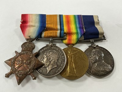 Lot 563 - WWI Royal Navy Medal Group, comprising 1914 -...