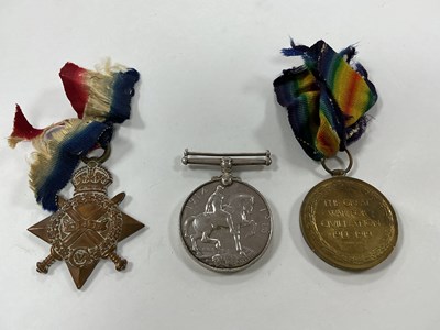 Lot 591 - WWI Royal Artillery Medal Trio, comprising...