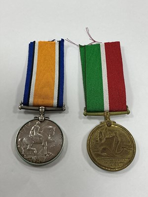 Lot 606 - WWI Merchant Navy Medal Duo, comprising...