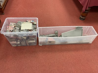 Lot 440 - Two large containers with 00 scale cardboard...