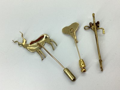Lot 87 - A Novelty Antelope Style Stick / Lapel Pin,...