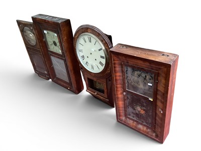 Lot 1489 - Wall clock restoration, including four wooden...
