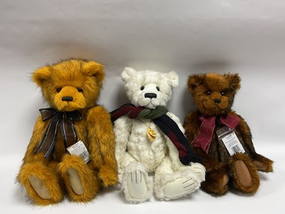 Lot 308 - Three Charlie Bears Teddy Bears designed by...