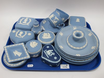 Lot 1175 - Wedgwood Jasperware, trinket boxes, cups and...
