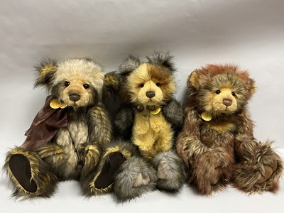 Lot 378 - Three Charlie Bears Teddy Bears designed by...