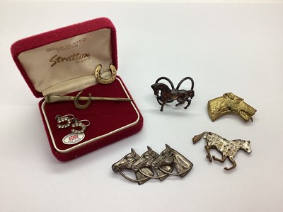 Lot 172 - Equestrian Interest; A Triple Horse Head...