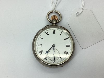 Lot 214 - An Openface Pocket Watch, the unsigned white...