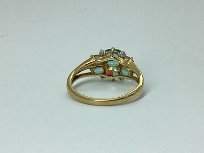 Lot 56 - QVC; A 9ct Gold Claw Set Cluster Ring, the...