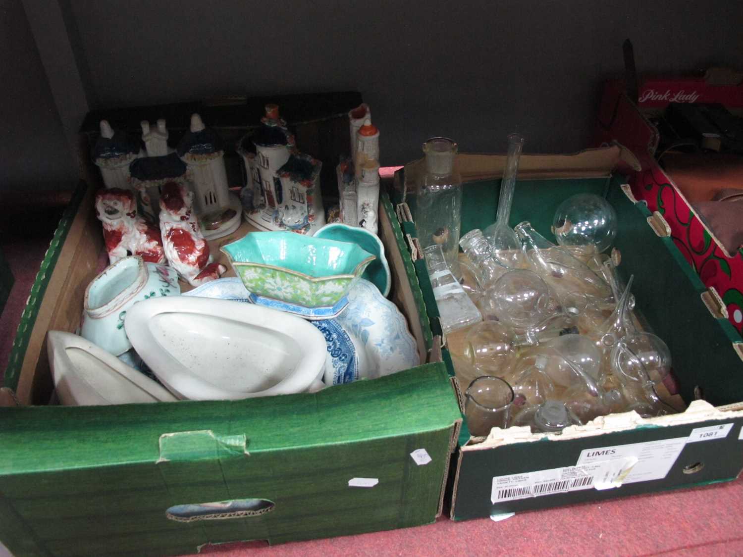 Lot 1081 - XIX Century Pottery - Chinese dishes, Boots...
