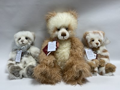 Lot 320 - Three Charlie Bears Plumo Collection Teddy...