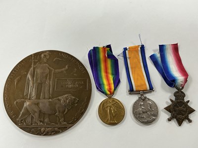 Lot 600 - WWI Northumberland Fusiliers Casualty Medal...